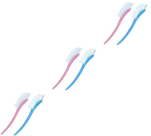 ibasenice 3sets Household Cleaning Brush Sturdy Plastic Material for Feeding Bottles Easy to Pink 2pcs*3