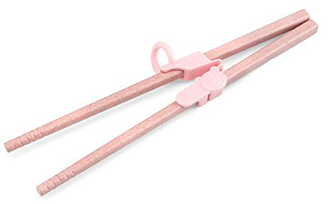 3 Uds Ayudante de Palillos para Niños, Entrenador de Palillos Desmontable para Principiantes, Ayudantes de Entrenamiento para Práctica de Palillos de Aprendizaje para Niños (PINK)