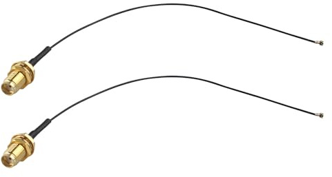 Futheda Lot de 2 Câbles d'extension d'antenne U.FL IPX MHF4 vers SMA Femelle 15 cm Câble Coaxial pour Mini PCI Express PCIE Carte Réseau WiFi Routeur FPV UAV Drone Controller
