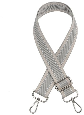 Whakano Verstellbarer Taschengurt,3.8cm Breiter Schultergurt Schulterriemen,Handtaschen Riemen Damen und Herrenm für DIY Zubehör Schultertaschen Umhängegurt Gurt,Hellgrau,Silver buckle