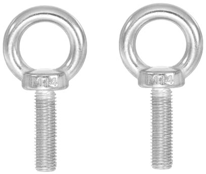 Bebochoi 2 Piezas M14*50 Cancamo, Anillos de Elevación Cancamo, Perno Ojo de Levantamiento de Rosca Macho in 304 Acero Inoxidable, para la Función de Fijar y Colgar Vallas, Toldos, Velas de Sol