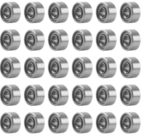 30 mini cuscinetti a sfera 693ZZ, cuscinetti a sfera scanalati di precisione (3 x 8 x 4 mm), cuscinetti a sfera in acciaio al carbonio, cuscinetti a sfera piccoli per skateboard, trolley, motori