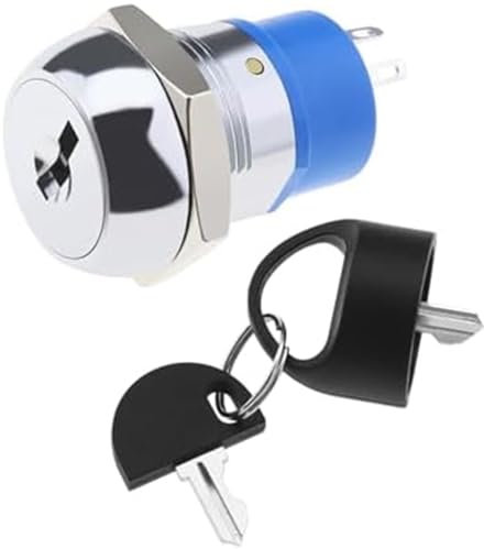 Pizgear Interrupteur d'allumage, interrupteur de démarrage avec 2 clés, 3 positions, marche/arrêt, commandes de démarrage, for scooter, véhicule électrique, VTT, cyclomoteur Interrupteur à clé pour to