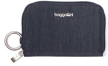Baggallini Deluxe Card Case - Lightweight 5.5x3.3 RFID Protected Womens Wallet Card Holder