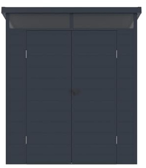 Vente-unique - Abri de Jardin en résine Gris Anthracite 3,65 m² avec Plancher - MINARO