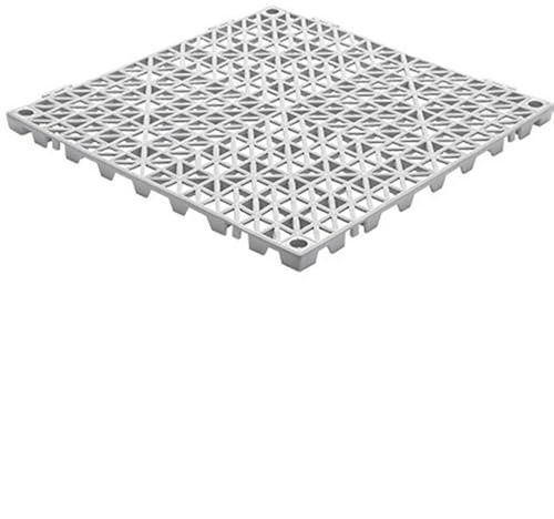 BDXMKS Ppiastrelle per Pavimenti per Garage Piastrelle ad Incastro 12/50/55 Pezzi 12 X 12 Piastrelle for Pavimenti in PVC Morbido con Fori di drenaggio Antiscivolo for Piscina da Bagno(Gray 55pcs)