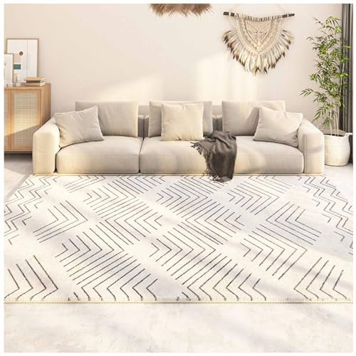 Soft Lambskin Rugs Easy to Clean Textural Collection for Living Room Non-Slip Bedroom Rugs Perfect for High Traffic Areas Sofa & Bedroom Decor