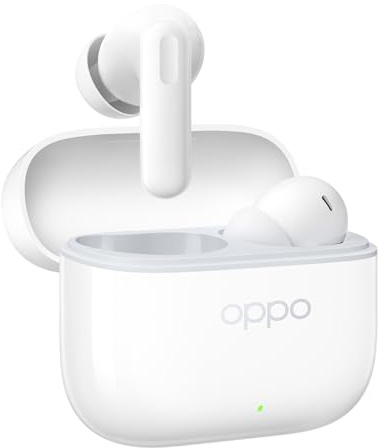 OPPO Enco Buds3 Pro Auricolari true wireless, autonomia della batteria di 54 ore, driver dinamico da 12,4 mm, Bluetooth 5.4, comandi touch, IP55, Glaze White