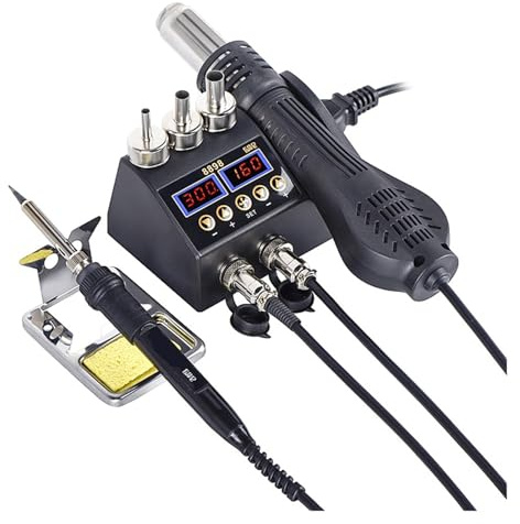 Station de soudage 2 en 1 8898 750 W 220 V/110 V, station chauffage et, outils réparation mobiles, reprise BGA, pistolet à air chaud