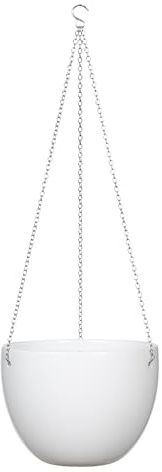 Scheurich Hängetopf aus Keramik, Weiß, Ø 22 cm, 3,02l