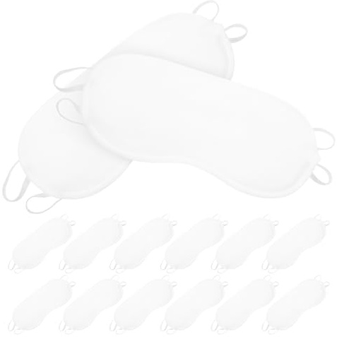 Milisten 20 pièces Masques de Sommeil Oculaires Confortables et Occultants pour Voyage Repos à Domicile et Bureau Protection des Yeux contre la Lumière Blanc 20 pcs/1 set