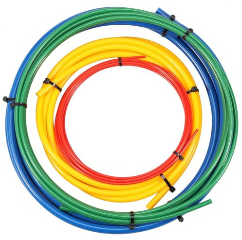 LICAEVEY Set di 4 Piegatubi per Tubi in Rame, 1/4 Pollici 3/8 Pollici 1/2 Pollici 5/8 Pollici 13 Piedi di Lunghezza in Plastica PE, Strumento Integrato, Riutilizzabile Ad Alta densità
