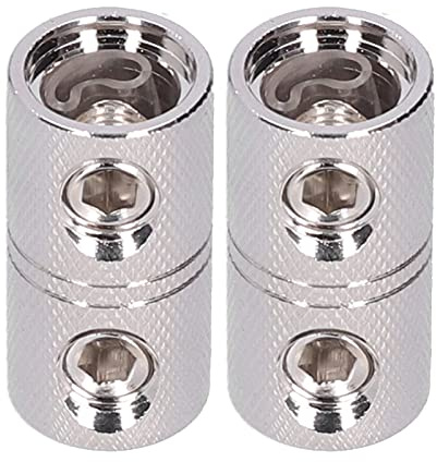Power Cord Terminal 0 Gauge Heavy Duty Car Audio Cable Coupler Plated High Strength Metal Wire Connector for Car Audio System 2pcs