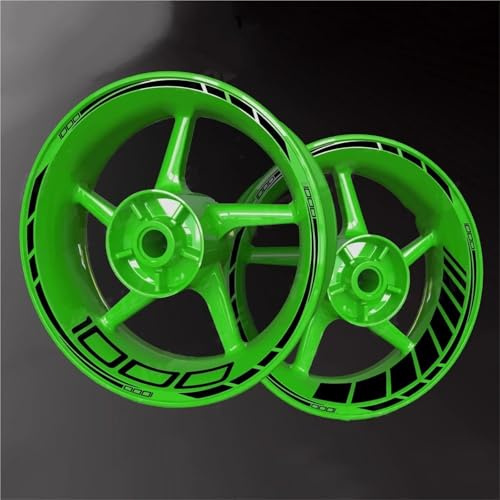 Adesivi Cerchioni Adesivi Riflettenti Per Cerchi Moto Per Kawasaki Per Z1000 Per Z 1000, Adesivi Per Mozzi Impermeabili Set di Strisce Cerchi Moto(Colore 7)
