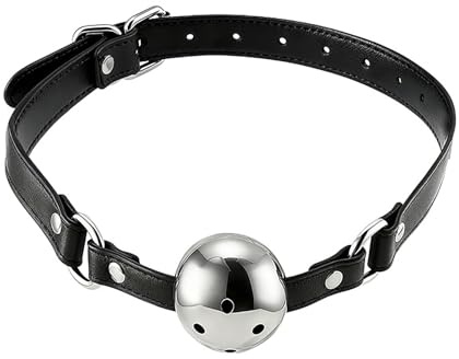 Kutocesy Bâillon En Acier Inoxydable Avec Écarteur De Bouche Réglable Bondage Ball Gag Bâillon Pour Femmes Et Hommes BDSM Fétiche Sex Toys