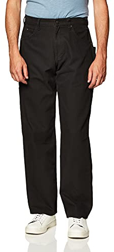 Dickies Men’s Relaxed Fit Sanded Duck Carpenter Jean, Black, 38W x 32L