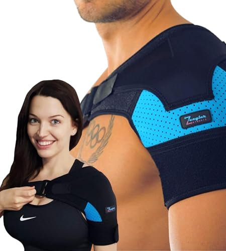 Zeegler Orthosis Schulterbandage für kleine Körperrahmen, Damen, Herren, Kinder, Unterstützung und Stabilität, Schmerzlinderung bei Verletzungen wie: gerissene Rotatorenmanschette, Wechselstromgelenk,
