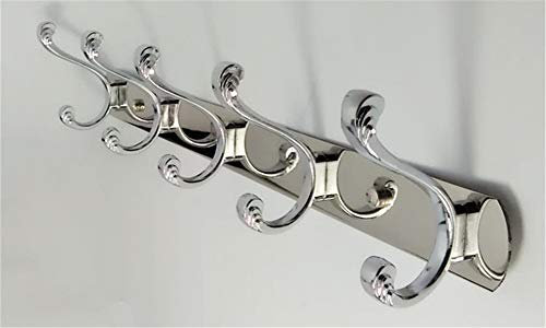 VHVCX Antique Badezimmer Hardware-Anhänger Kupfer Robe Haken Küche Handtuchhaken Edelstahl Haken Thick Reihen Der Haken Kleiderhaken, Silber