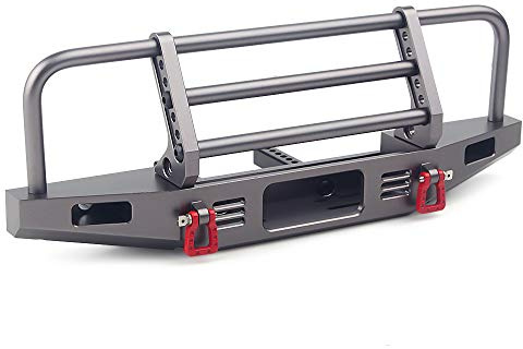 INJORA Bumper Metall Frontstoßstange mit Anhängerkupplung für TRX4 Defender