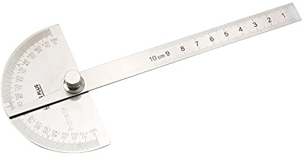 Utoolmart Anger Finder Sickle Type 10cm Stainless Steel Protractor Adjustable General Measuring Goniometer 180 Degrees Ruler Tool