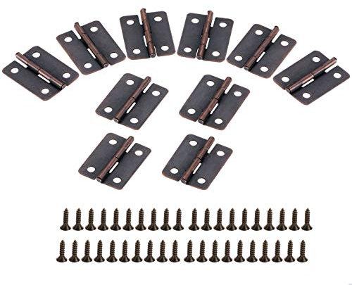10 Stück 25 x 18 mm antike Mini-Scharniere dekorative Scharniere Möbelzubehör Beschläge für Schränke, Handwerk, Holzkiste, Geschenkbox, Weinkiste, Werkzeugkasten
