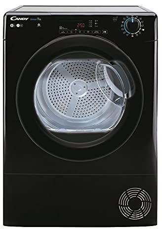 Candy CSOEC8TBGB80 8kg Freestanding Condenser Tumble Dryer, Sensor Dry, Smart enabled, 14 Programmes, 4 Dryness Levels, Black