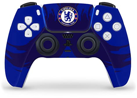 Head Case Designs Officially Licensed Chelsea Football Club Sweep Stroke Art Vinyl Faceplate Sticker Gaming Skin Decal Cover Compatible With Sony PlayStation 5 PS5 DualSense Controller