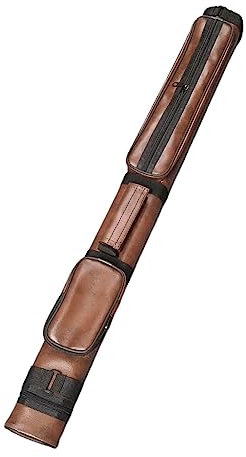 Billard Queue Koffer, 2 Schläger, 2 Schäfte, PU Organizer mit Tragbarem Trennschutz, 4 Löcher, Billard Pool Queue Tragetasche Zum Organisieren von