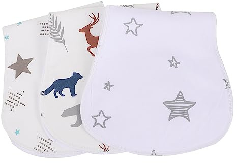MERRYHAPY 3stücke Burp Cloths Baumwolle Saugfähige Und Atmungsaktive Spucktücher Für Mädchen Für Stillen Und Unterwegs Langlebig Und Hautfreundlich