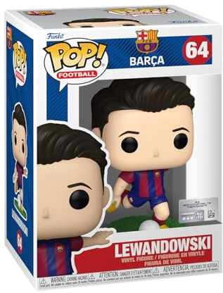 Funko POP! Fotboll: Barcelona - Robert Lewandowski - Barcelona FC - Samlingsbar vinylfigur - Presentidé - Officiell Merchandise - Leksaker för barn och vuxna - Sportfans - Modellfigur för samlare
