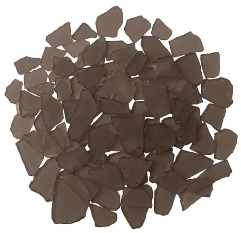 Giftvest Sea Glass for Crafts - 16oz Gray Brown Frosted Seaglass Pieces - Vase Filler, DIY Art Craft Supplies - Beach Weddings, Home Decor, Aquariums Decor
