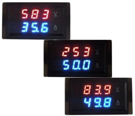 Trasformatore DC 50A DC 100V 300V 600V Voltmetro Amperometro DC Tensione Corrente Pannello Sensore Misuratore con CT 0.28'' LED (Size : DC600V)