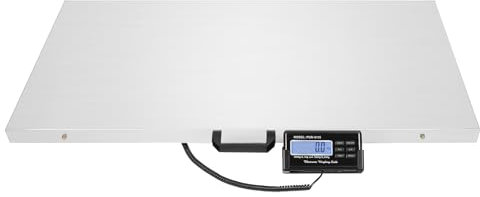 OUBUBY Tierwaage, Hundewaage Plattformwaage Veterinärwaage Paketwaage Bodenwaage Digitale Hundewaage LCD-Display Maximale Tragfähigkeit 660 Lbs 103.5 * 53cm Geeignet für Tierhandlungen Tierkliniken