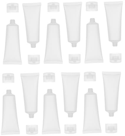 Baluue 12pcs Plastic Empty Bottles Makeup Dispensers for Shampoo Liquid Lotion Container Empty Shampoo Bottle for Travel Pump Travel