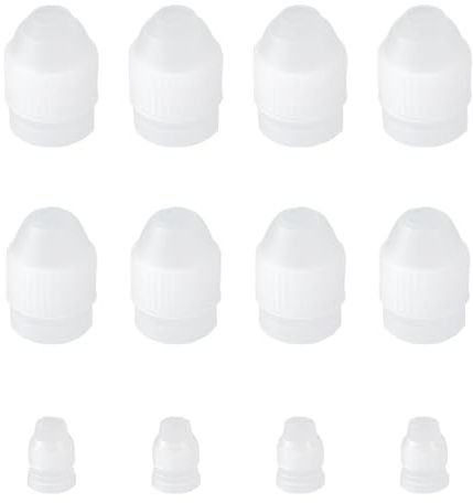 Tabanzhe Piping Nozzles Coupler-12PCS Plastic Icing Nozzles Piping Tips Cake Decorating Icing Couplers Tools Icing Bag Adaptors for Cupcakes Birthday Cake Cookies DIY