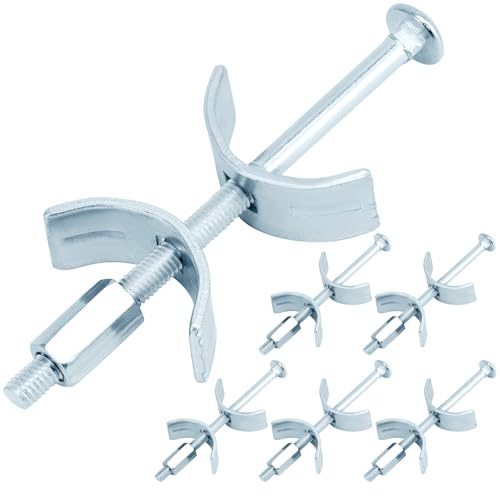 QWORK® 6 Stück Möbelverbinder 100 mm Arbeitsplattenverbinder, Stahl verzinkt