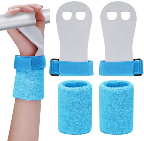 Abeillo Lot de 2 bracelets de gymnastique pour filles, jeunes enfants, poignées de gymnastique, barre de protection de la paume et support de poignet, accessoires de sport pour enfants pour