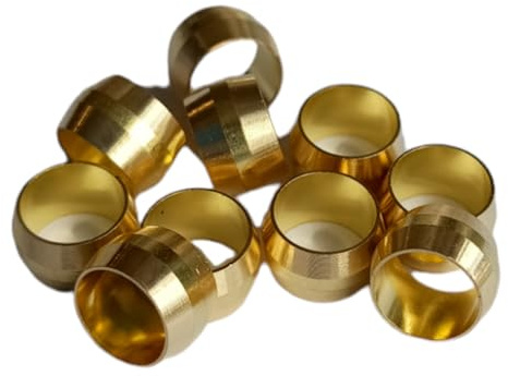 8mm Compression Brass Olives - Pack of 25 | For compatible 8mm compression plumbing joints and pipe fittings
