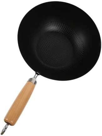 ULTECHNOVO Olla Pequeña de Hierro Wok Japonés Sartén Wok de Hierro Forjado para Cocinar Cocina para Uso Doméstico para Cocina Gas