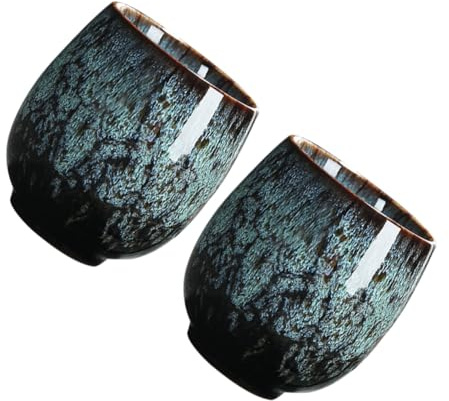 Gatuida 2 piezas Tazas de Kung Fu Vasos Sin Asa de para Beber Té Material Seguro y Diseño Moderno