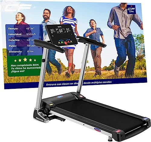 Clover Fitness A8 Magnetisches Laufband, leistungsstarker Motor, fortschrittliche Dämpfung und LED-Display mit Geschwindigkeitskontrolle