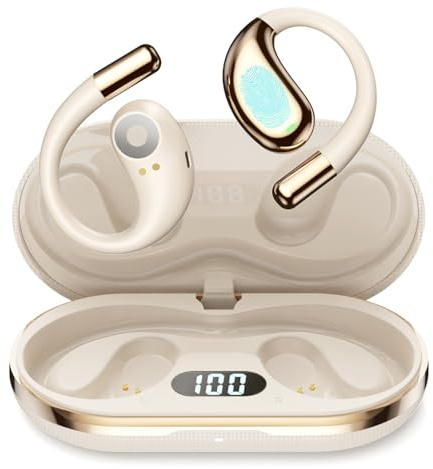 AI Translation Earbuds Real Time: Bluetooth 6.0 Translator Earbuds Support 156 Languages 6 Translation Modes with App - Open Ear Headphones Wireless Ear Buds Ultra-Comfort for Business Travel Leaning
