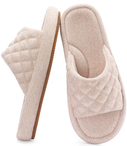 RockDove Zapatillas de Casa para Mujer en Fieltro, 42/43 EU, Beige
