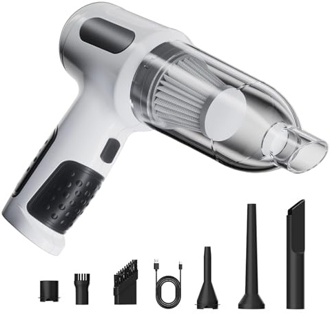 Diuyzoc Aspirateur À Main, Autonomie De Batterie Longue Durée, 23,3 X 16,5 X 7,3 Cm, Aspirateur Voiture, Balai Électrique, Expérience Nettoyage sans Effort, pour Propriétaires, Les Conducteurs,