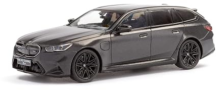 Solido BMW M5 Touring (2024) – Sportlicher Performance-Kombi, Doppelniere, schwarzes Felgendesign, Diecast Modellauto, Grau, 1:43