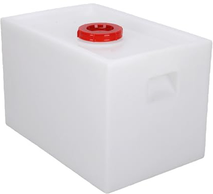 Blaihild 14 Gallon Färskvattentank 21,46 X 13,78 X 13,78 Tum LLDPE Sömlös Fyrkantig Behållare med Dubbla Tätningslock och Handtag för Skåpbilscampingbåtar Utanför Nätet