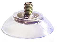 DANXQ M5 Durchmesser 3 cm Klein Klares PVC Schrauben Saugnapf Haken, Gewindelänge 0,6 cm, Mit Überwurfmutter, 10 Stück (M5x6 D3CM)