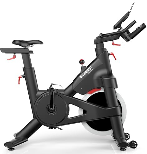 HAMMER Speedbike Speed PRO – Indoor Cycle Heimtrainer mit 22 kg Schwungmasse, Tablet- & Smartphonehalterung, Bluetooth, kompatibel mit Kinomap & Zwift, Fitnessbike in Studioqualität