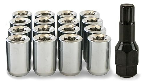 16 x Slim Fit Tuner Wheel Nuts for Toyota Corolla Aftermarket Alloy Wheels | Precision Chrome Wheel Nuts designed to fit Aftermarket Alloy Wheels Only.