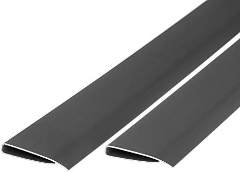 Ventanara® Abdeckprofil PVC Sichtschutz Zaun 2x1m Zaunabdeckung 2er Set (Grau)